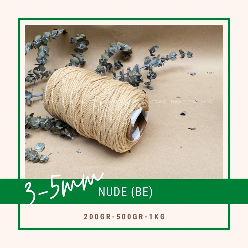 dây thừng Macrame màu Nude 3mm5mm