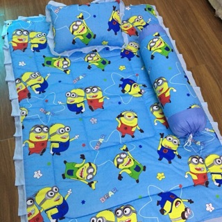 Combo nệm gối cho bé ( Cotton 100%)