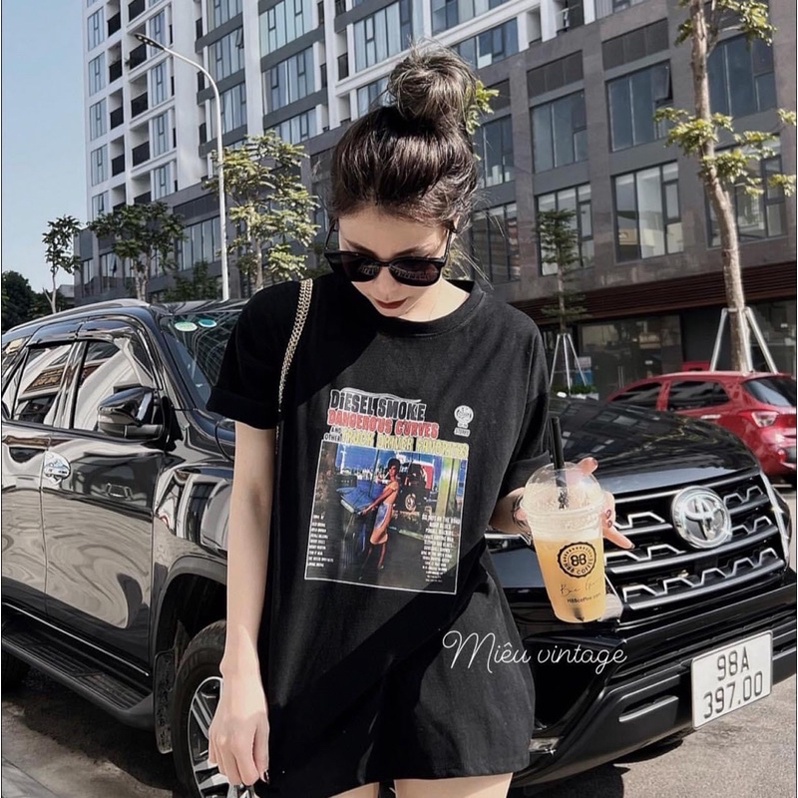 Áo thun unisex from rộng tay lỡ + Áo phông cổ tròn hoạ tiết mẫu mới hot mã 002