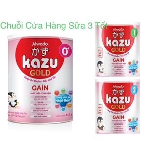 Sữa bột kazu gold gain 0+, 1+ 2+ 810g