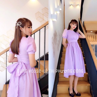 Đầm xoè thắt nơ
