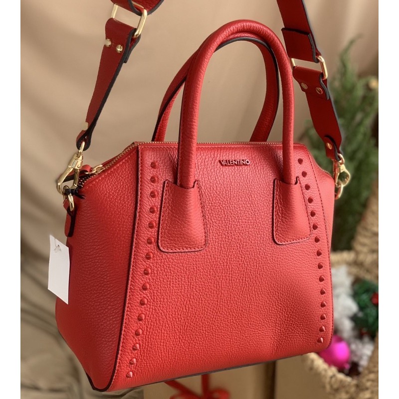 Túi VALENTINO satchel đỏ hàng Ý chính hãng