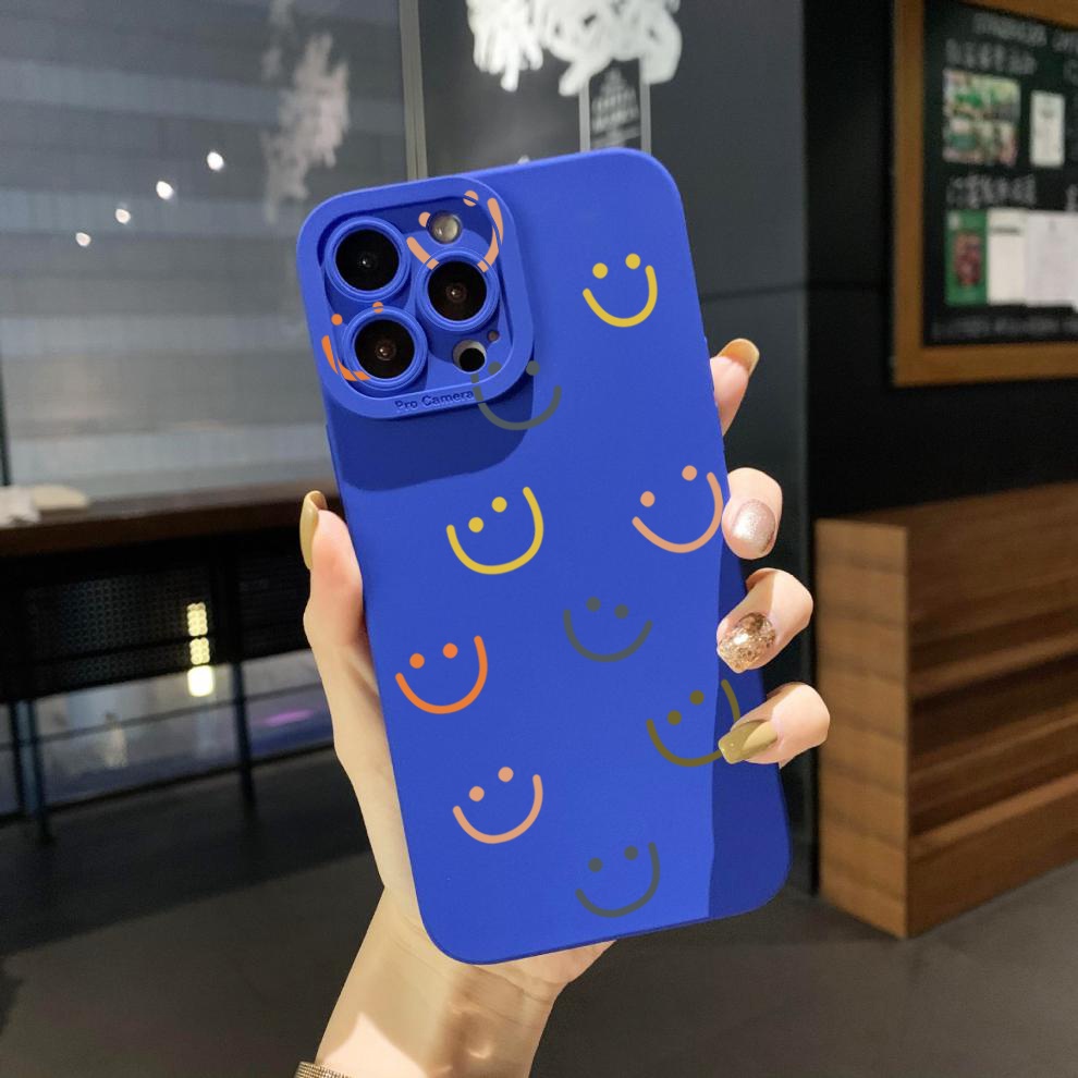 Ốp Điện Thoại Góc Vuông In Hình Mặt Cười Cho OPPO A16 A15 A16E A16k A95 Reno6 Z 5G A94 A54 A74 4G A53 A76 A96 4G A12 A5S A7