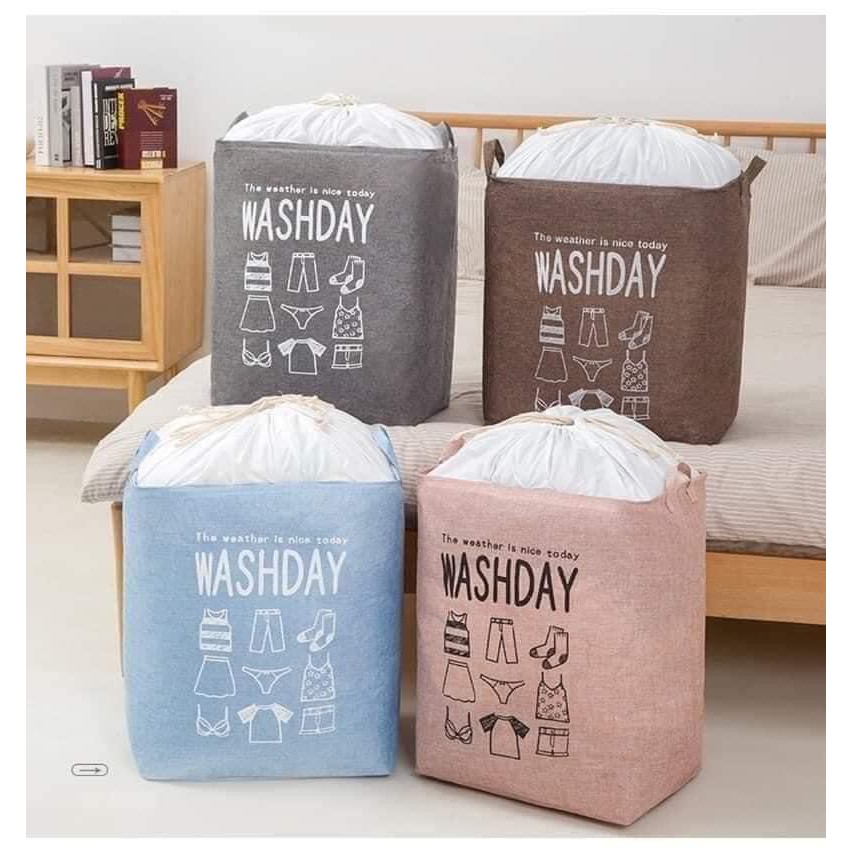 ✔️ Túi đựng quần áo,chăn màn gấp gọn Washday (TÚI CHĂN CÓ DÂY RÚT)