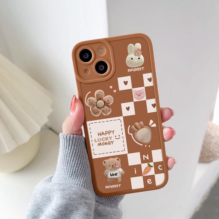 Ốp Lưng iPhone Cạnh Vuông BVC Girl Happy 6/6plus/6s/6splus/7/7plus/8/8plus/x/xr/xs/11/12/13/pro/max/plus/promax