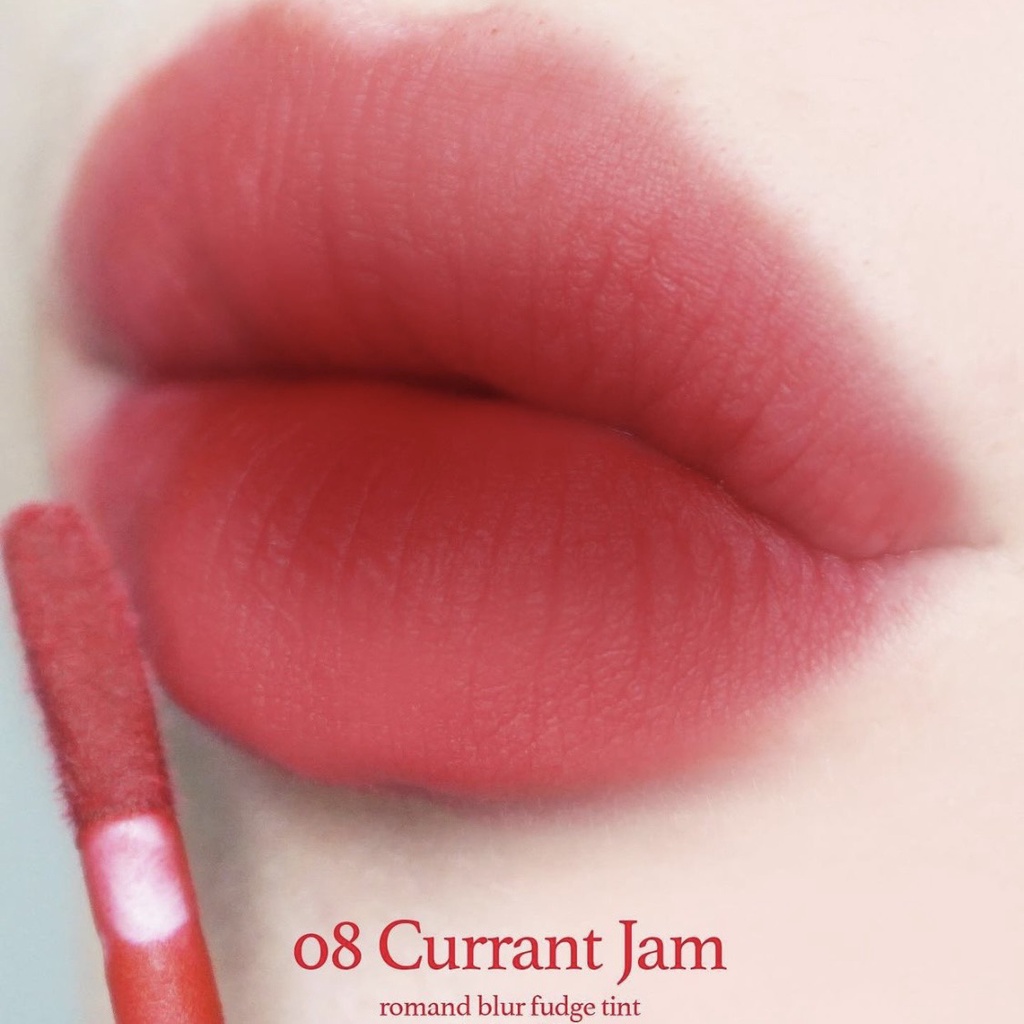 (Màu 01-&gt;08) Son Kem Lì Lên Màu Chuẩn, Mịn Môi ROMAND Blur Fudge Tint