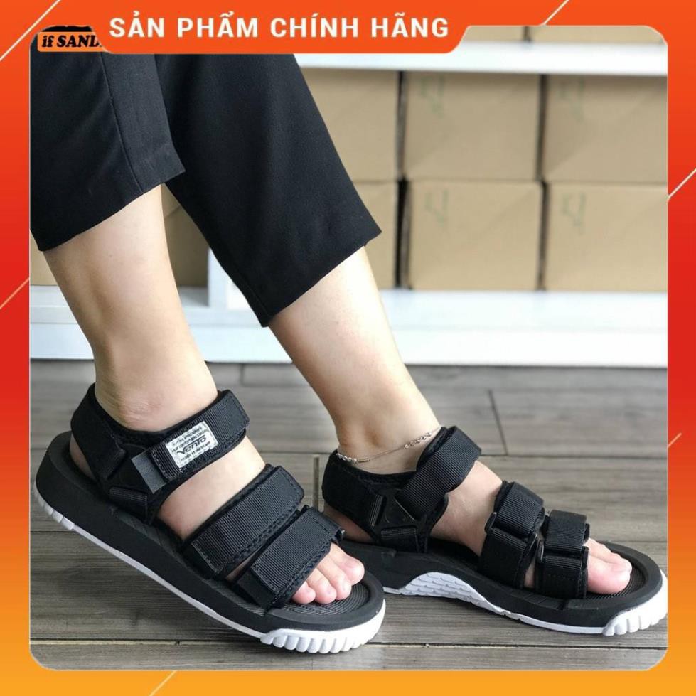 Giày sandal VENTO nam nữ 3 quai ngang vải dù quai hậu cố định mang đi học đi biển du lịch NV9801B -ki1