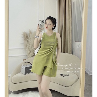 Bán sỉ set dúm eo dập li quần cộc