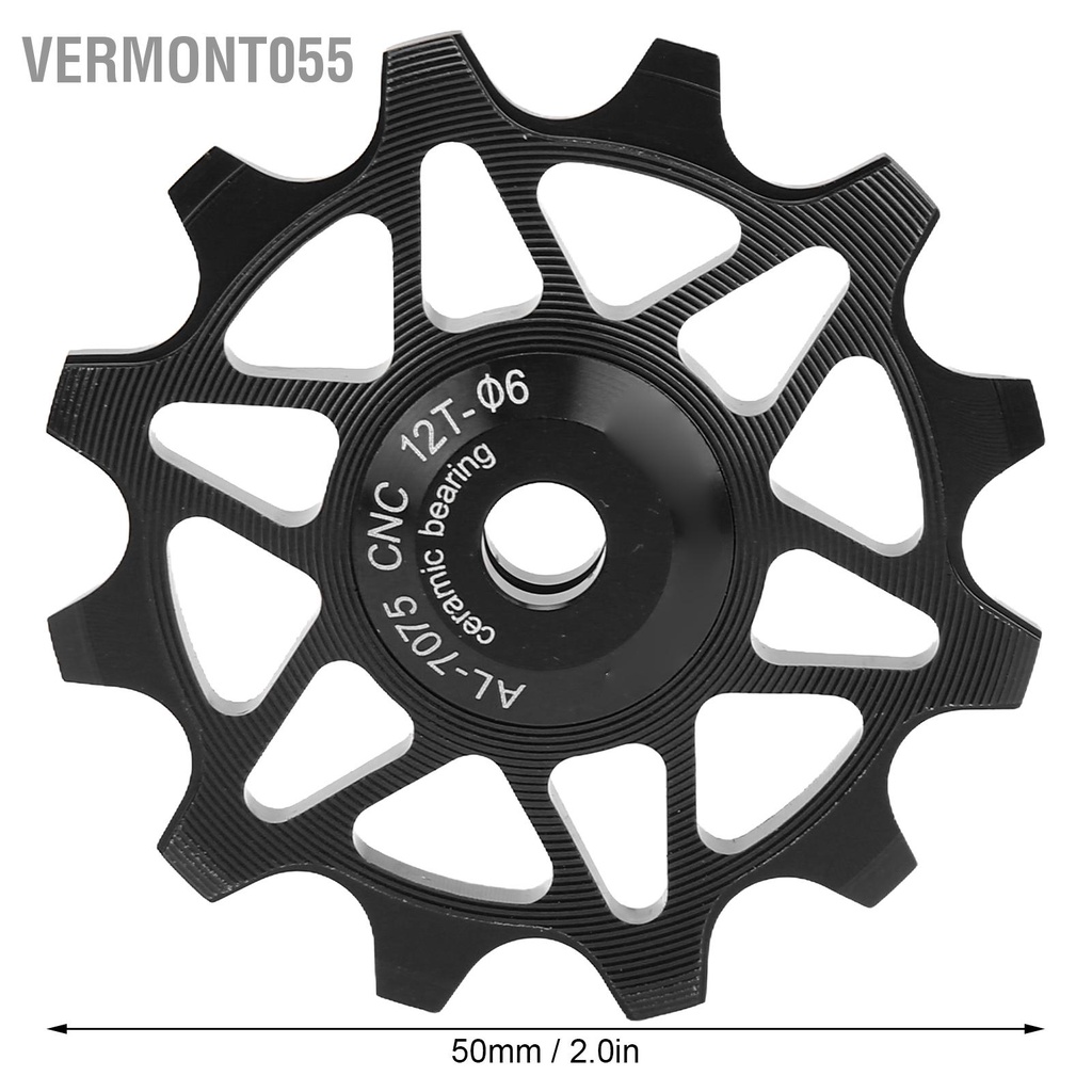 Vermont055 MEROCA Ròng rọc phía sau Derailleur 12T Hợp kim nhôm niêm phong Bánh xe Jockey cho Xe đạp leo núi