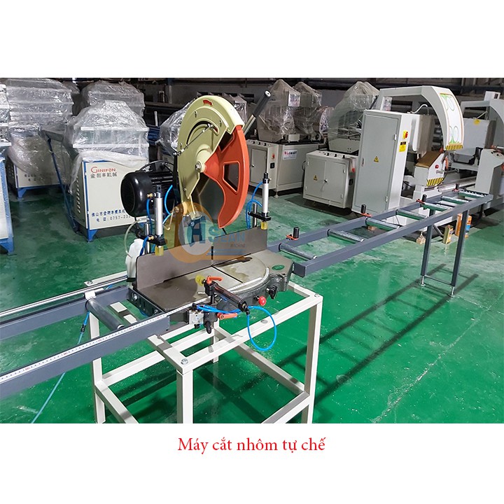 Thước đo inox chế máy cắt nhôm 2 đầu 3,8m bản rộng 3.2cm