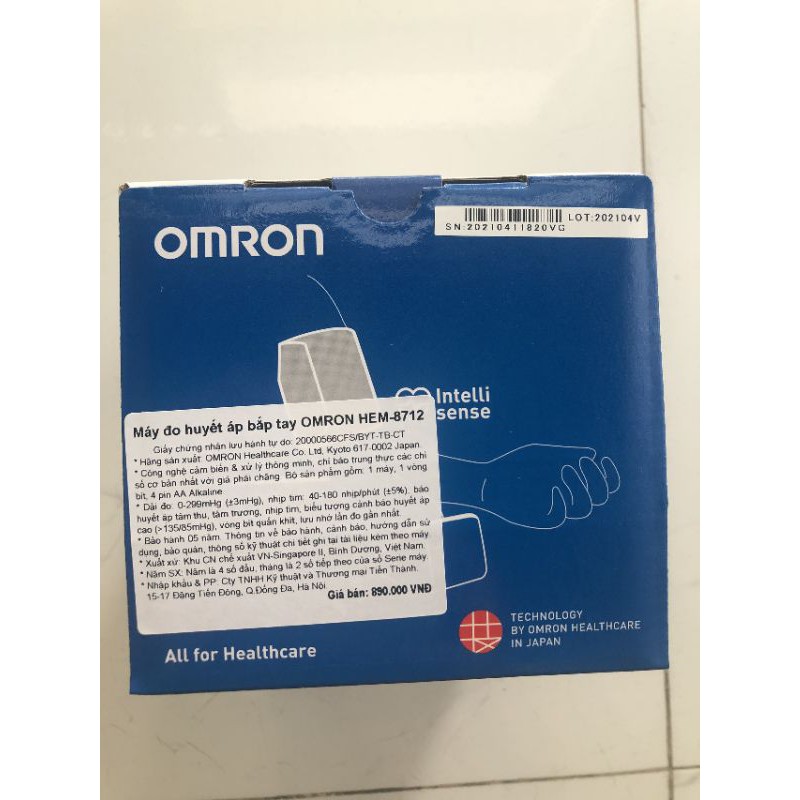 Máy đo huyết áp bắp tay Omron HEM - 8712 ( Bảo Hành 5 Năm Chính Hãng )