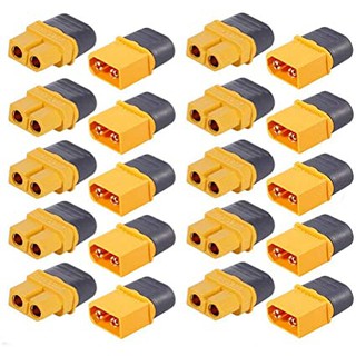 Combo 10 cặp giắc cắm XT60H đồng mạ vàng (jack cải tiến tốt hơn XT60) dành cho pin Lipo RC, pin nguồn DC