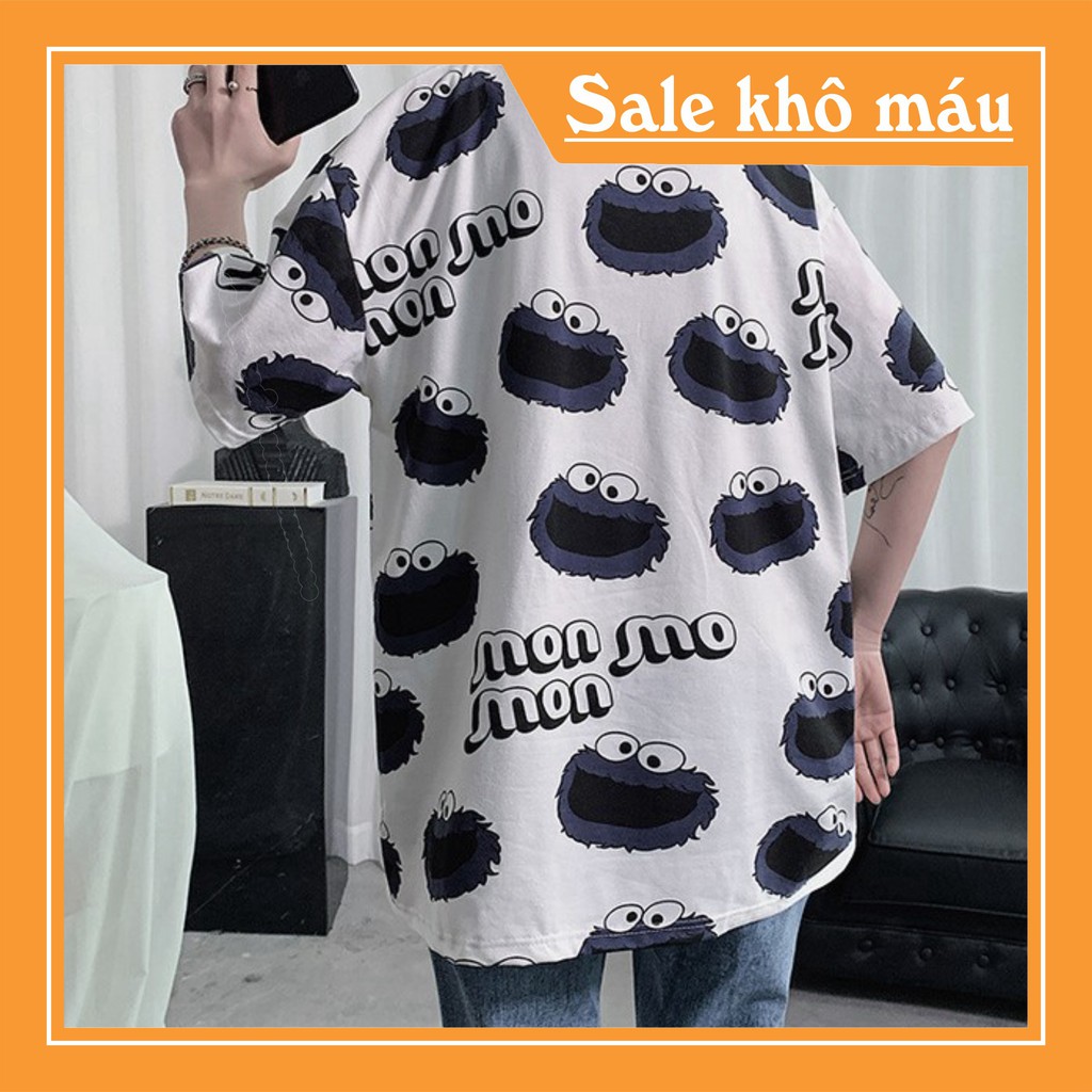 Áo thun tay lỡ unisex form rộng Mon Mon phong cách ulzzang siêu hot | BigBuy360 - bigbuy360.vn