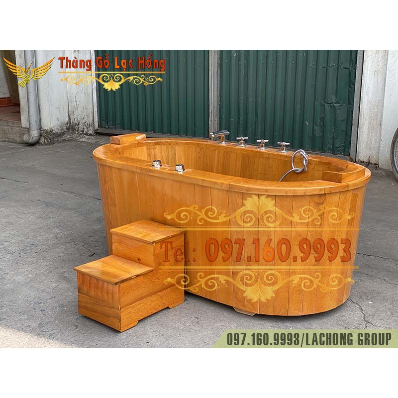 Bồn Tắm Gỗ Pơ Mu Sục Khí Massage Body | BigBuy360 - bigbuy360.vn