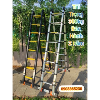 2 MẪU THANG NHÔM RÚT ĐÔI CHỮ A (từ 1.9M đến 3.8M) xếp gọn chính hãng Sumika NEW 2020 TẢI TRỌNG 300KG (BẢO HÀNH 2 NĂM)
