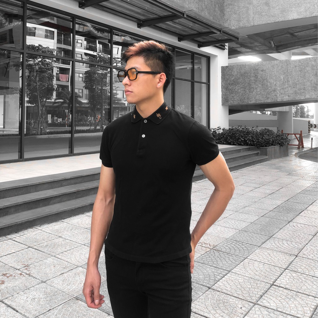 Áo Polo nam TouchMe thêu cổ họa tiết Bee & Snake TM21 chất polo thoáng mát,màu trắng cao cấp  | Sản phẩm mới 2021