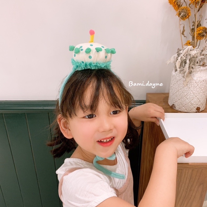 Băng đô bánh sinh nhật cho bé yêu style Hàn Quốc