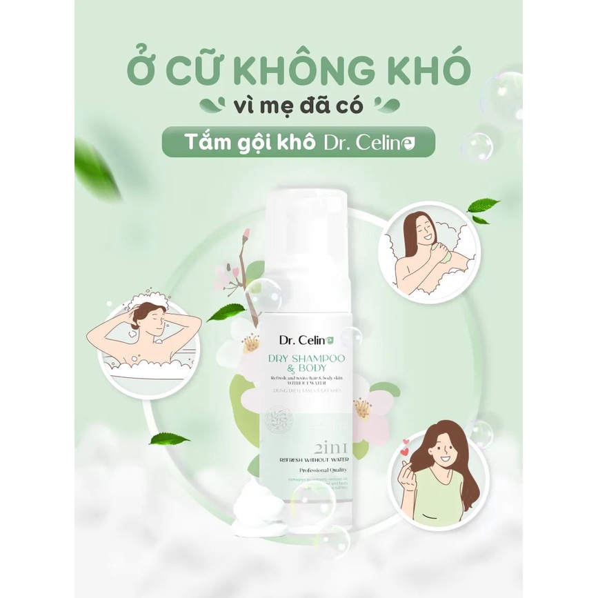 Tắm và gội đầu khô Dr.Celine Dry Wash & shampoo