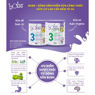 Sữa Dê Bubs số 3 (12-36 tháng) 800g