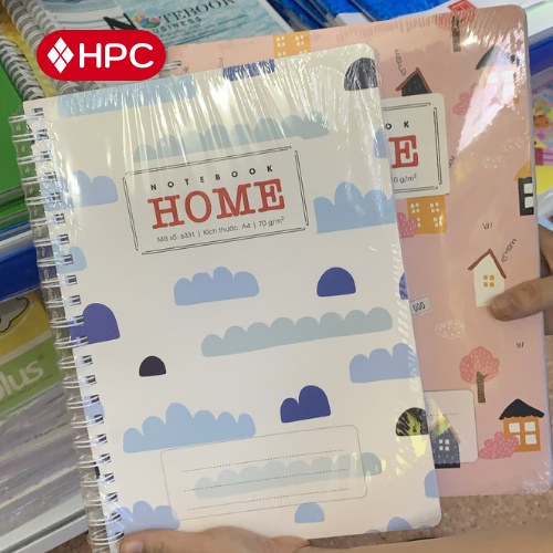 Sổ Tay Sổ Lò Xo A4 200 Trang Giấy Đẹp Gáy Dễ Lật Mở Không Thấm Mực Ra Trang Sau Notebook Ghi Chép Tiện Lợi