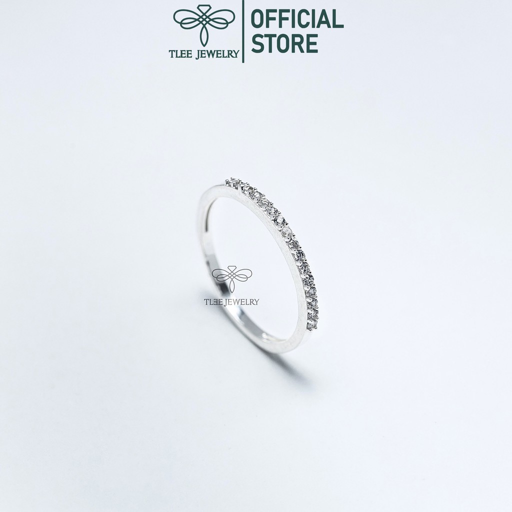 Nhẫn bạc nữ TLEE đính một hàng đá sang trọng TleeJewelry A0154