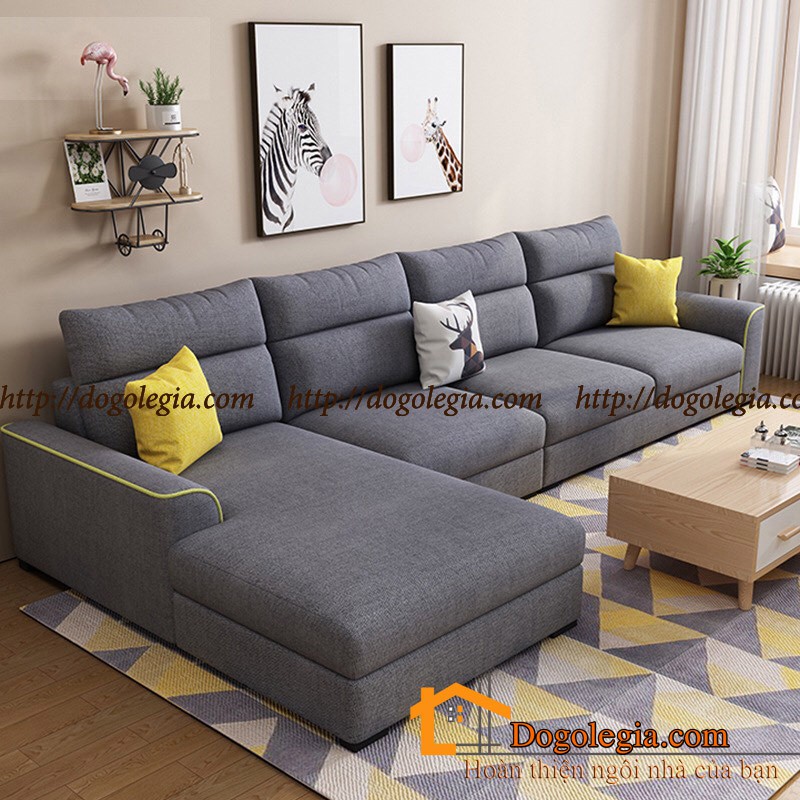 [SOFA NỈ] Sofa Nỉ Màu Xanh Mang Độc Đáo Vào Phòng Khách LG-SF262