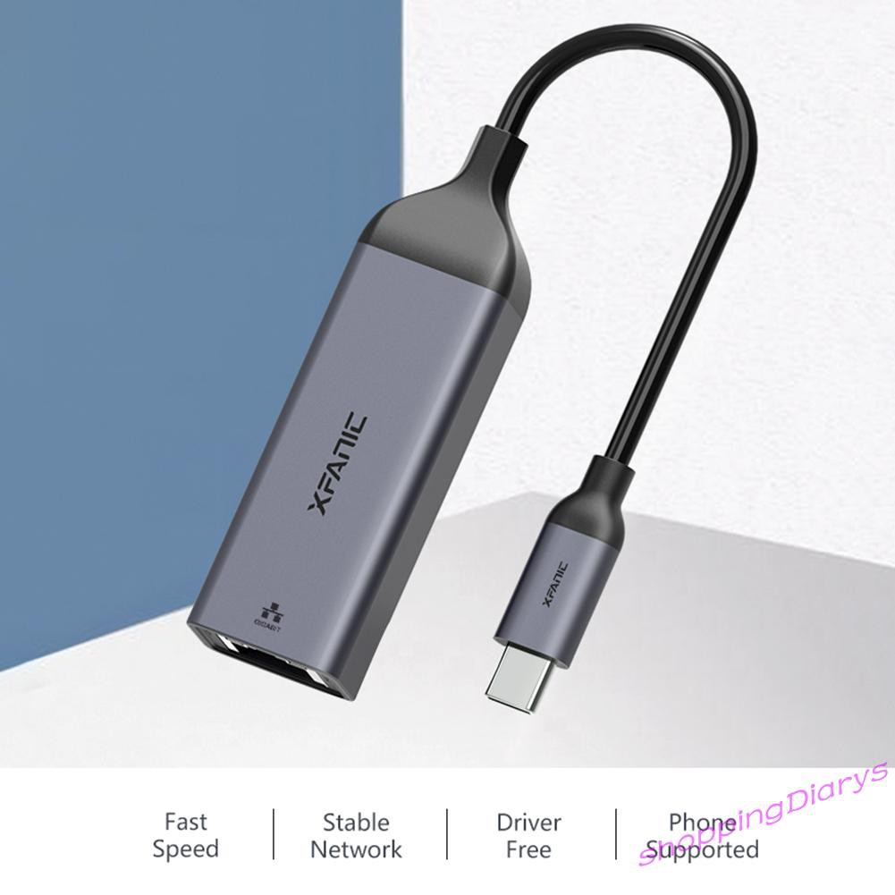 Bộ Chuyển Đổi Thẻ Mạng Lan Xfanic Usb-C Sang Rj45 1000mbps Cho Laptop