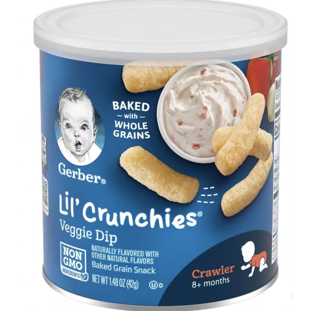 Bánh Ăn Dặm Bánh Gerber lùn Lil' Crunchies Hàng USA đi Air