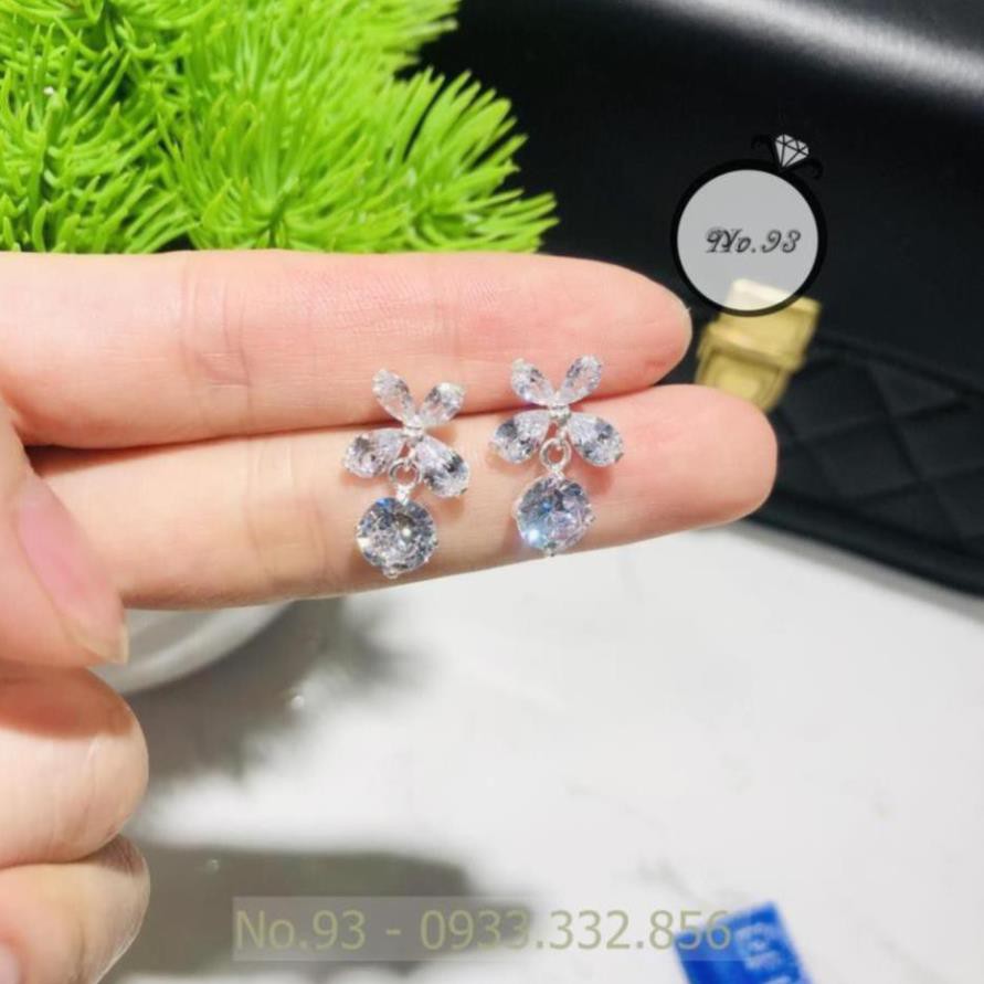 (BẠC CHUẨN) BÔNG TAI BẠC TA ĐẸP CHO NỮ TRANG SỨC CAO CẤP NO.93 HOA TAI BẠC HT303