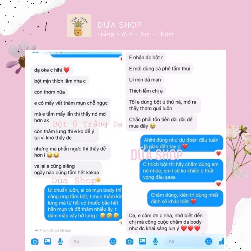 Bột Ủ Trắng Da Body Dứa Shop - Làm sạch da, Tắm Trắng, Dưỡng Ẩm, Mang đến làn da body mướt mịn | BigBuy360 - bigbuy360.vn