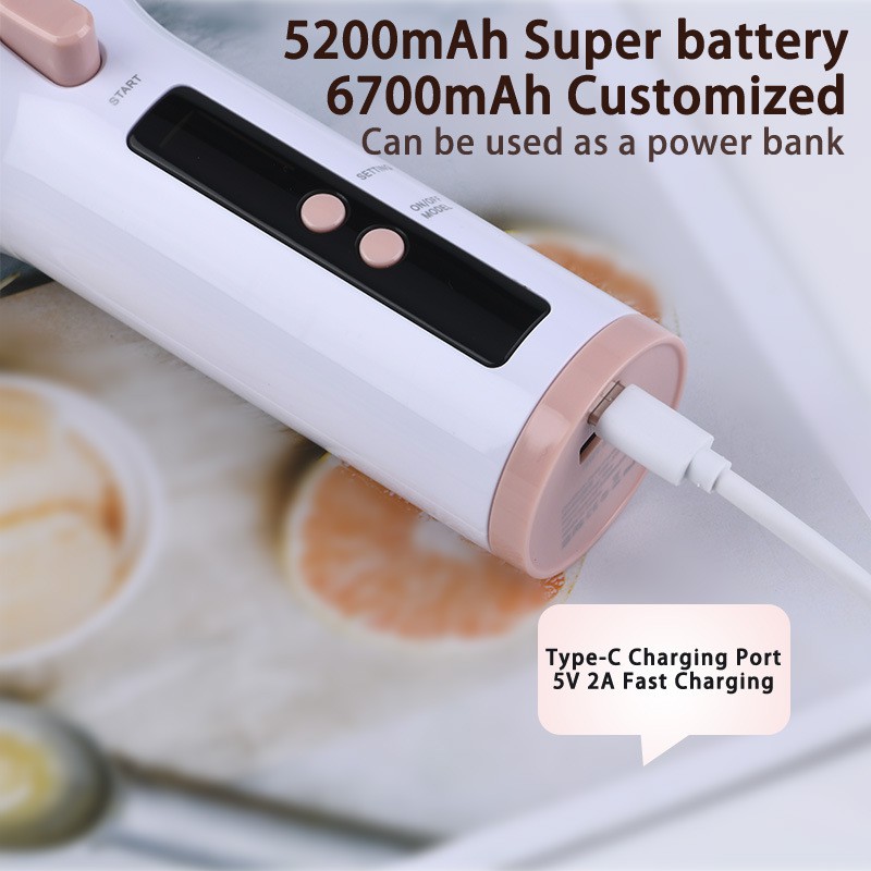 Máy uốn tóc tự động xoay 360 độ máy làm tóc xoăn sóng mini cầm tay 3 in 1 không dây