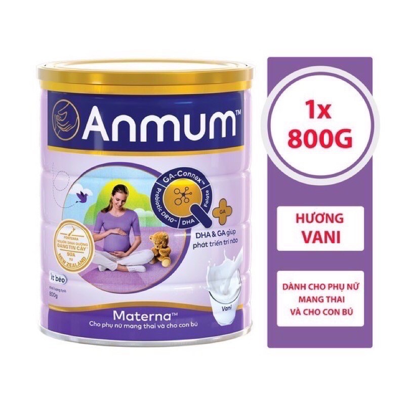 Sữa bột Anmum Lon 800g - hương vani, sô