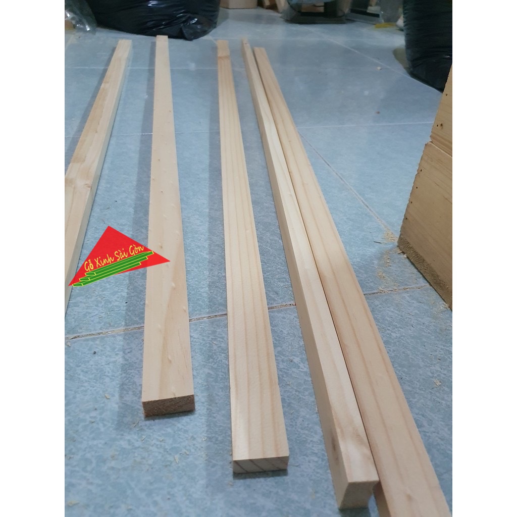 Thanh Gỗ Thông Vuông Dài 1M5, Rộng 3Cm, Dày 1.5Cm Đã Bào Láng Đẹp 4 Mặt