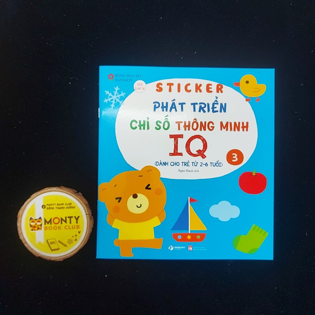 Sách - Combo Sticker phát triển chỉ số thông minh IQ (6c)-PB, Monty club