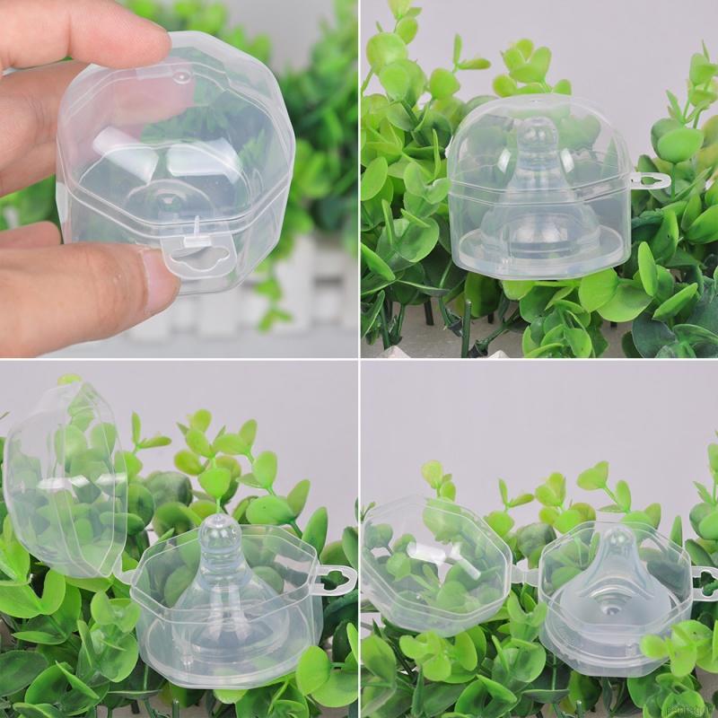 Hộp Đựng Núm Vú Giả Cho Bé Bằng Nhựa Trong Suốt