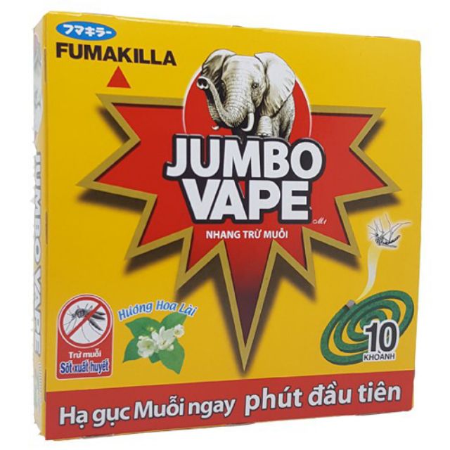 Hộp 10 khoanh nhang muỗi Jumbo hương lài