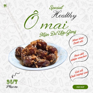 Ô mai mận đỏ ướp gừng Bà Thu chính hiệu
