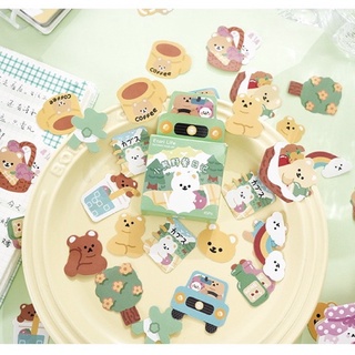 Hộp 45 sticker gấu cute