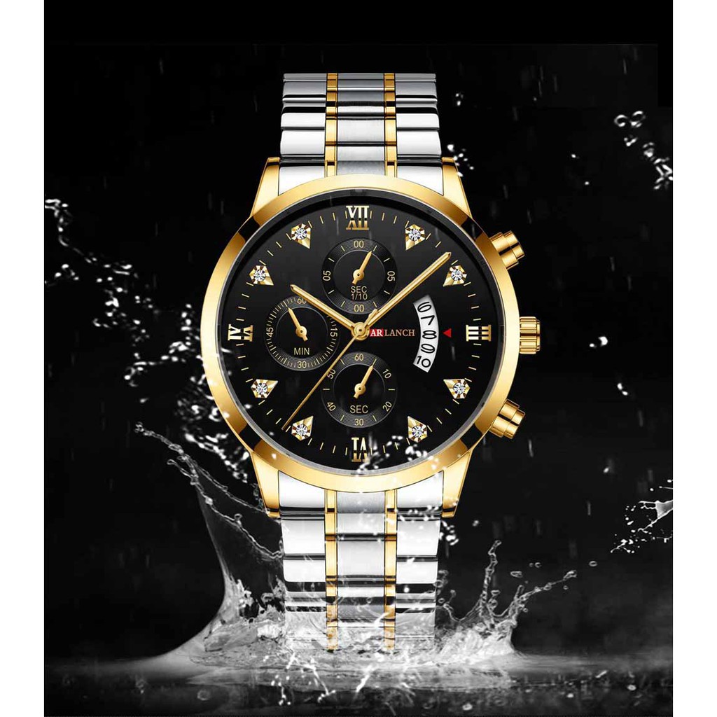 Đồng hồ nam ARLANCH mặt đính đá cao cấp, dây thép không rỉ, chống nước tốt, lên tay sang trọng lịch lãm ( Mã: A3V) ) | BigBuy360 - bigbuy360.vn