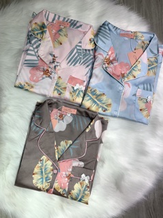 Bộ lụa satin cộc