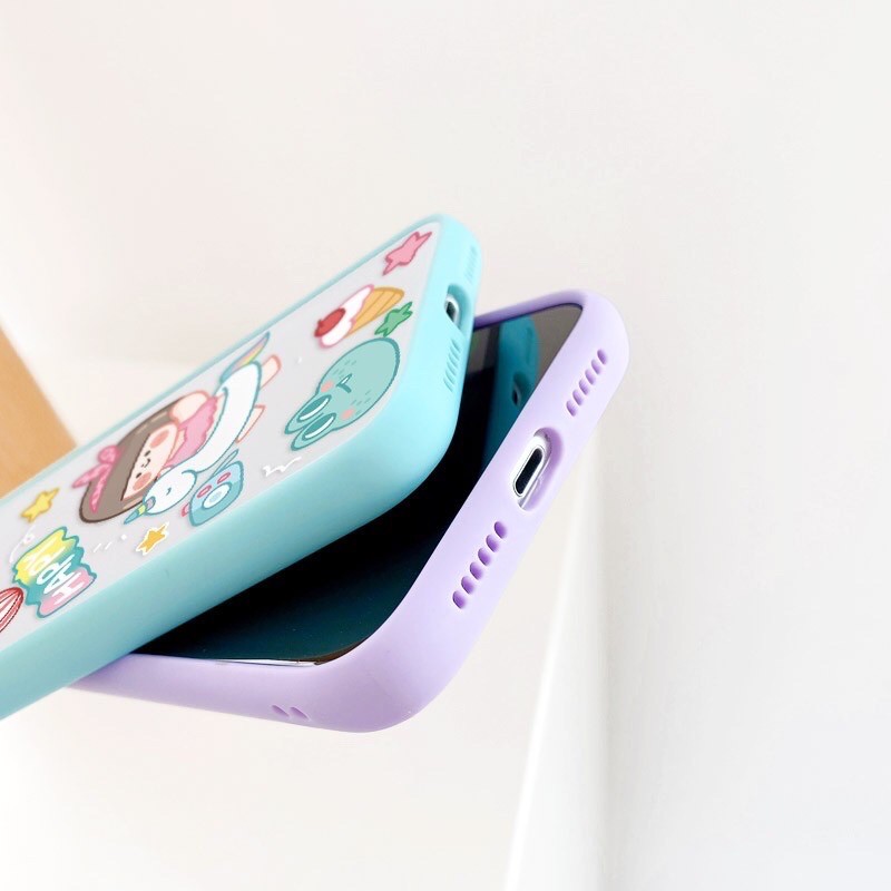 Ốp lưng iphone YuAn Cute nhám viền nổi cong 5/5s/6/6plus/6s/6splus/7/7plus/8/8plus/x/xr/xs/11/12/pro/max/plus/promax