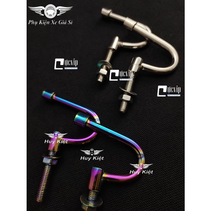[Rẻ Vô Địch] Combo 2 Móc Treo Đồ Xe Máy Kiểu Cong Đầu Nhọn Gắn Baga Giữa Các Loại Xe 4563