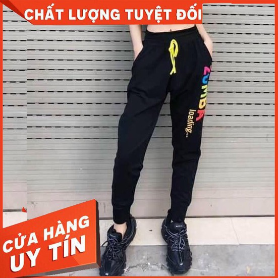 Quần tập Zumba dài dây rút dành cho nữ quần zumba chất vải thun cao cấp mềm co giãn thoáng mát thấm hút mồ hôi tốt