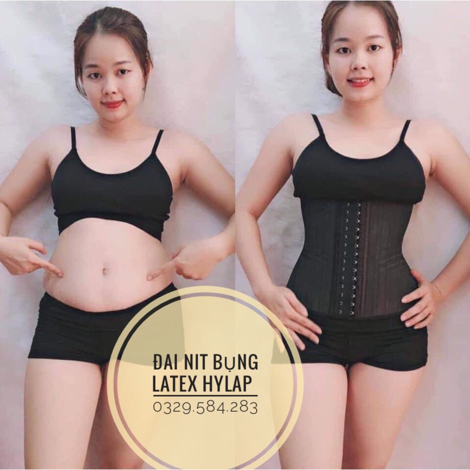 Đai latex 25 xương cao su non Hy Lạp - Gen nịt bụng giảm mỡ - Đai định hình lên dáng chuẩn