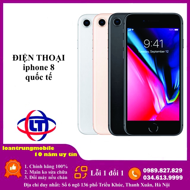 Điện thoại iphone 8 64G và 256G bản quốc tế