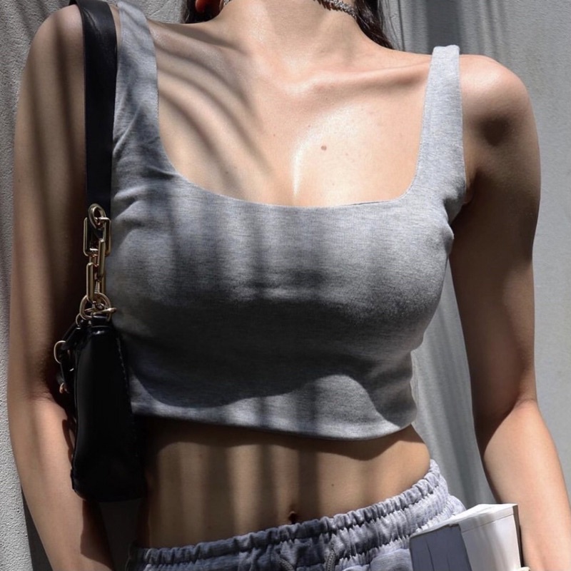 Áo TANK TOP COTTON VẢI 2 LỚP FORM ÔM