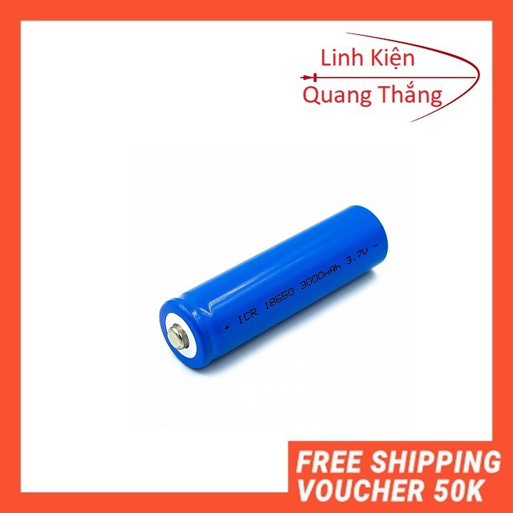 Pin Li-on 18650 dung lương 3000mAh dòng xả 10C(loại tốt)