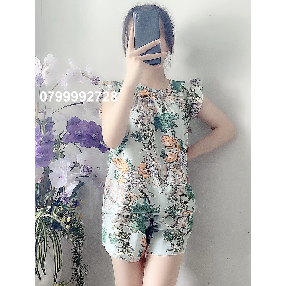Đồ bộ đùi cánh tiên vải lụa hàn mềm mát đủ màu