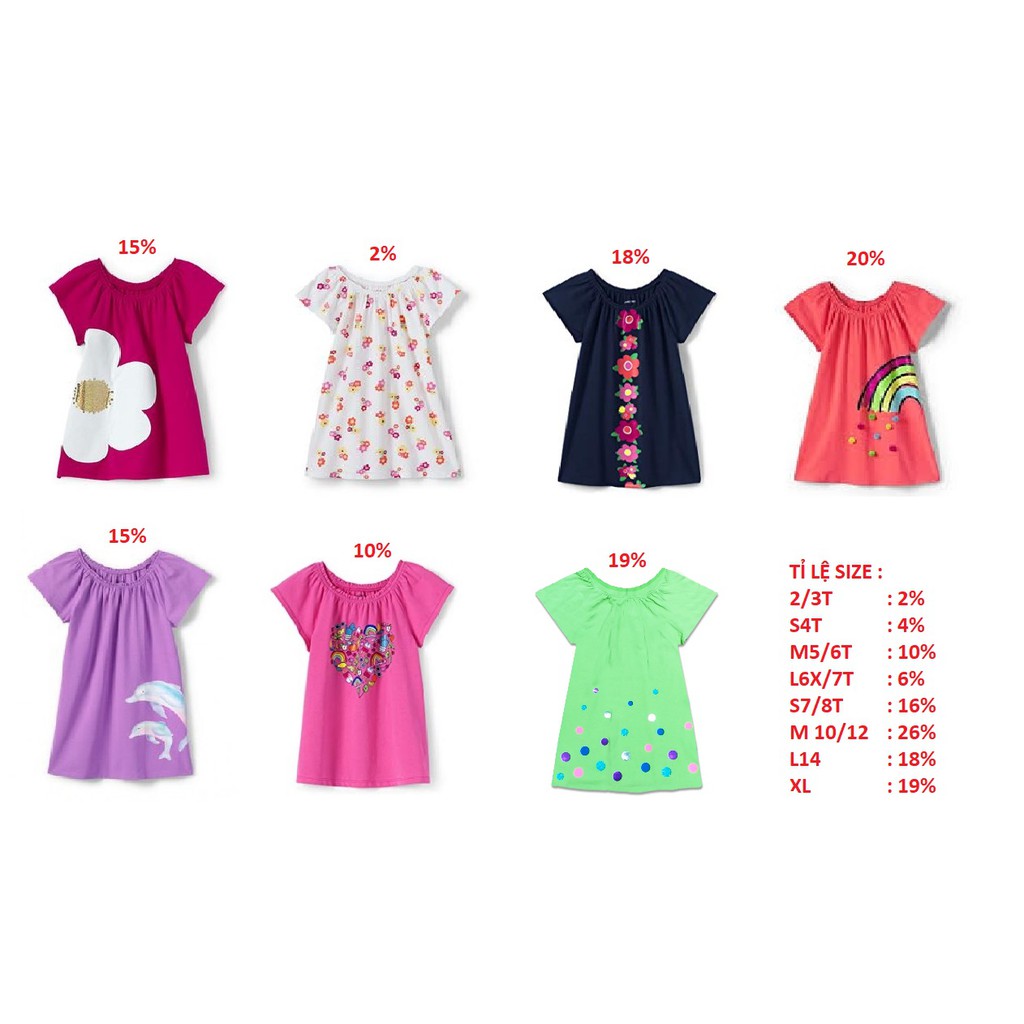 *SALE 50K Mã 7402: Áo váy Lands ends, chất vải Lands ends thì đẹp lắm, áo in, ép phôi, kết 3D, thêu đính cườm