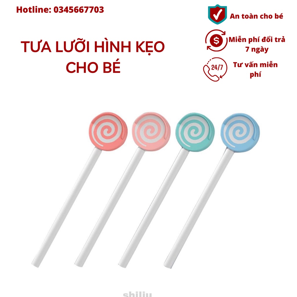 Tưa lưỡi cho bé hình kẹo Lollipop